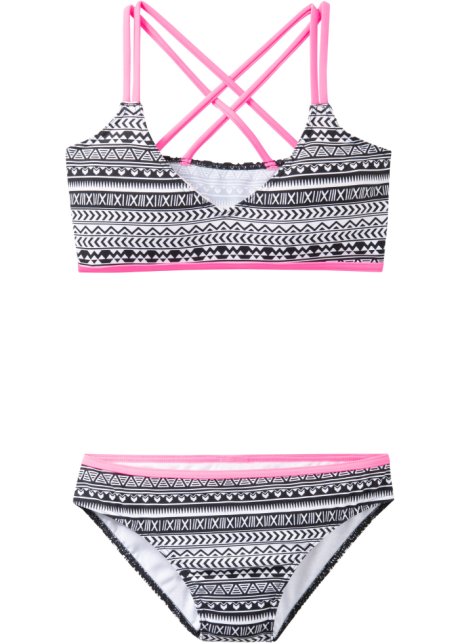 pad Versnellen Persoonlijk Mooie bikini met een print - zwart/wit/pink