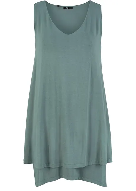 Dubbellaagse longtop in een viscosemix, bonprix