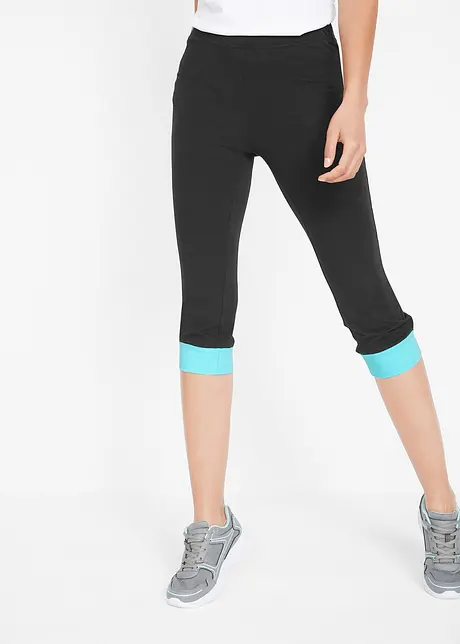 Capri sportlegging met contrastkleurige boorden, bonprix