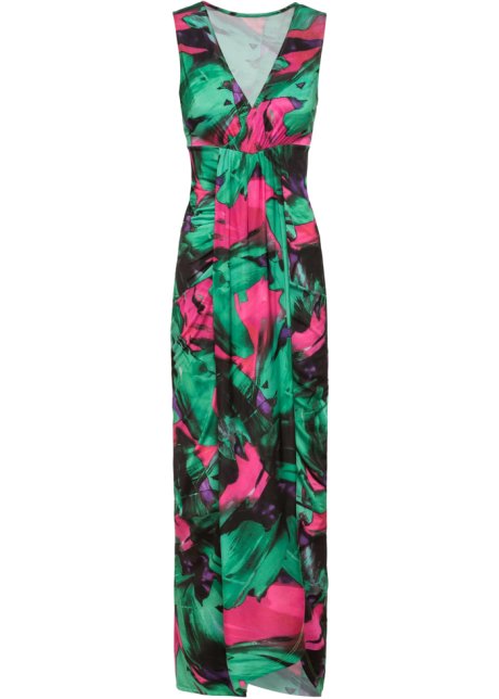 Onwijs Maxi jurk met print groen/pink - BODYFLIRT boutique koop online JA-91