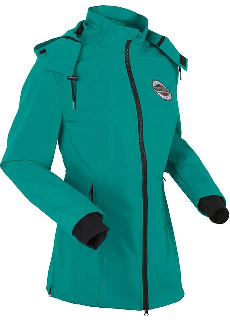 Lichte softshell jas met stretch en afneembare capuchon Lichte softshell jas met stretch en afneembare capuchon