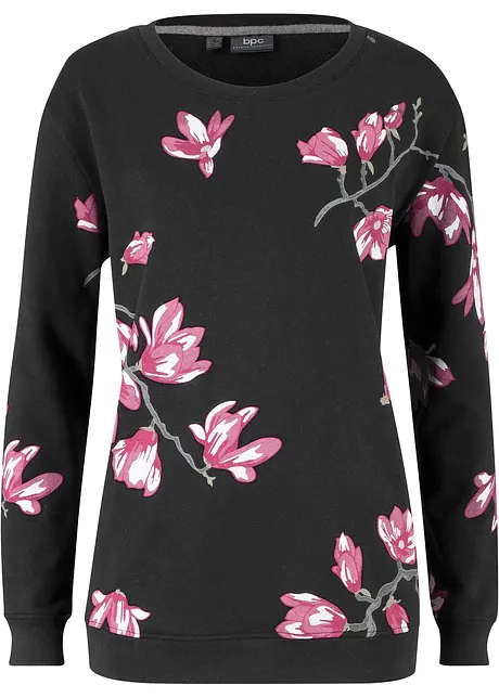 Sweater met bloemenprint, los model, bonprix