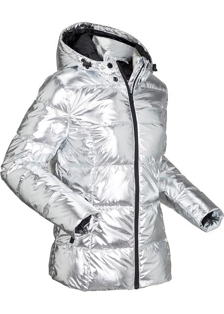 Gewatteerde outdoor jas in metallic Gewatteerde outdoor jas in metallic