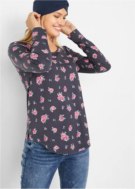 Katoenen longsleeve met print, bpc bonprix collection