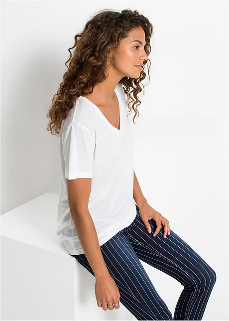 T-shirt met V-hals, bonprix