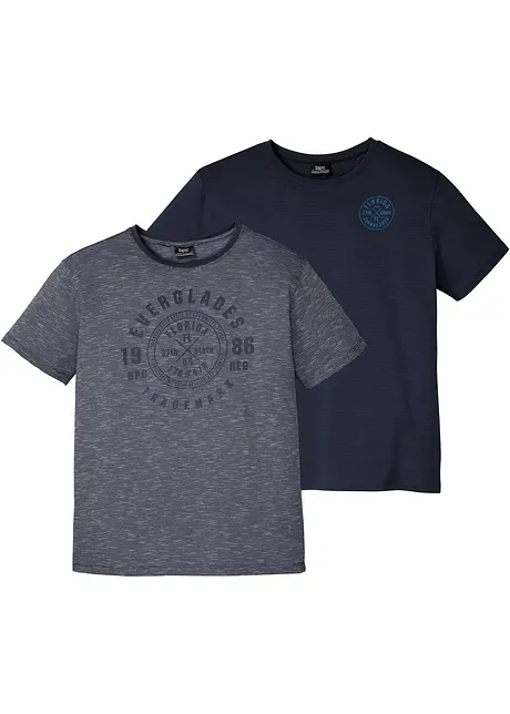 T-shirt van puur katoen (set van 2), bonprix