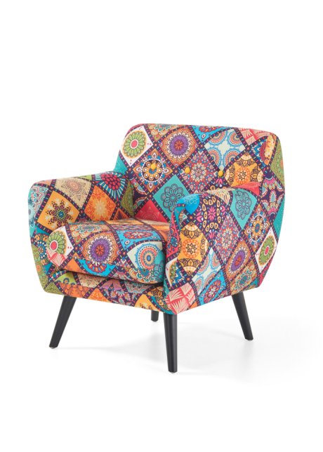 Nauwkeurig Resultaat Vader Kleurrijke fauteuil met dikke bekleding - multicolor