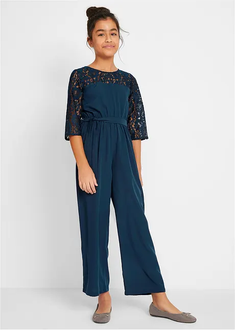 Meisjes jumpsuit met kant, bonprix