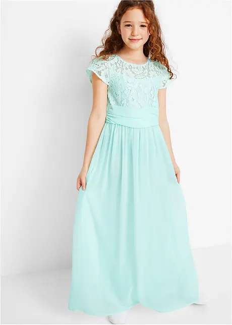 Chiffon jurk met kant, bonprix
