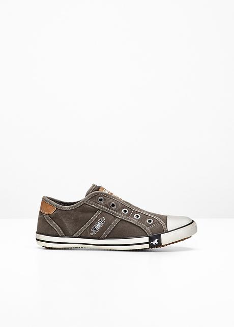 Mustang Sneakers , antraciet, textiel - Damesschoenen.nl