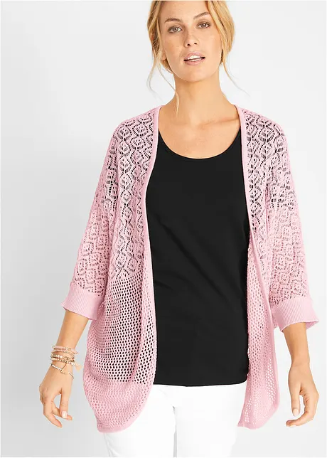 Lang gebreid vest, bonprix