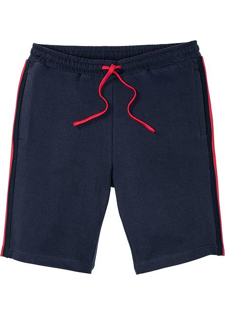 Heren bermuda van sweat - donkerblauw