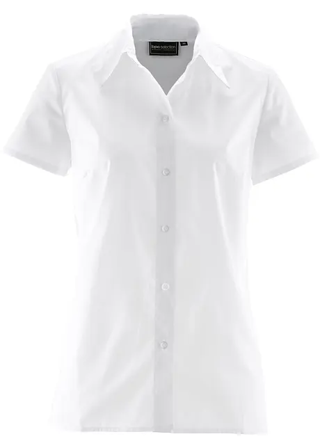 Popeline blouse met korte mouwen, bonprix