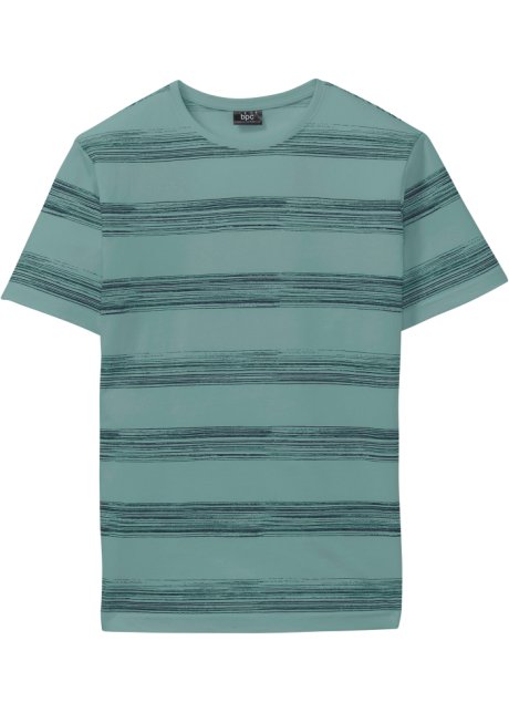 Haarvaten Europa Refrein T-shirt met een trendy print all-over - rooksaliegroen/donkerblauw gestreept
