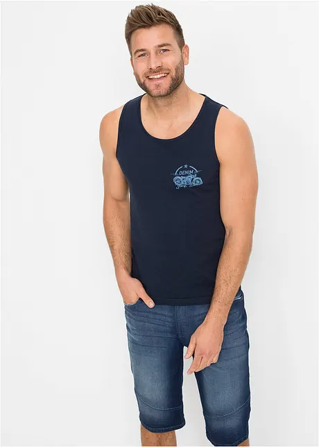 Tanktop van puur katoen (set van 3), bonprix