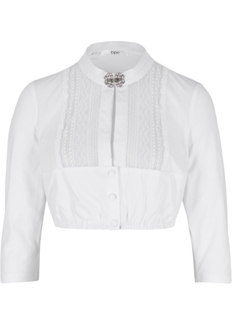 Vader studio barsten Modieuze dirndl blouse met een comfortabel achterpand van elastische jersey  - wit