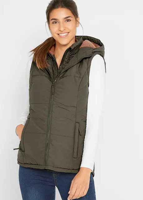 Outdoor bodywarmer met teddy voering, bonprix