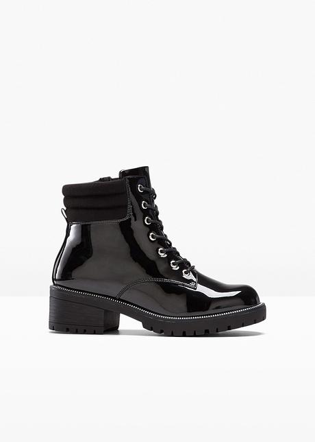 Modieuze veterboots met een charmant design zwart Modieuze veterboots met een charmant design zwart