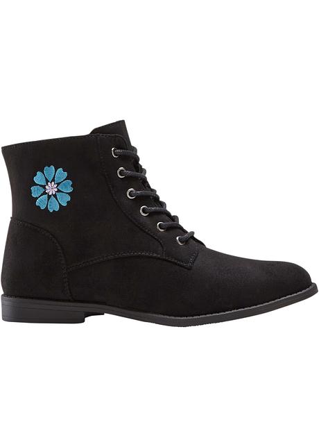Fraaie veterboots met trendy details zwartblauwdonkerrood Modieuze veterboots met een charmant design zwart