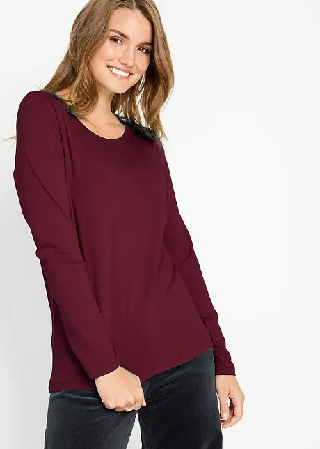 Longsleeve met ronde hals (set van 2), bonprix