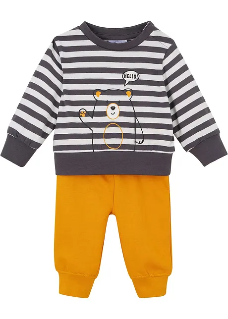 Baby shirt en sweatpants (2-dlg. set) van biologisch katoen, bpc bonprix collection