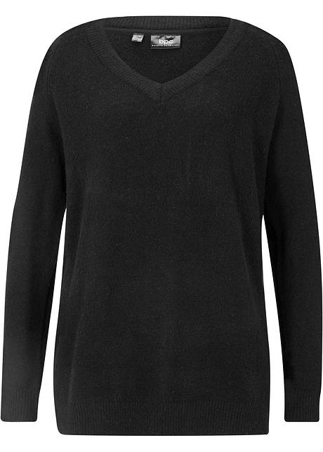 Oversized trui met V hals zwart Dames bpc bonprix Trui zwart Dames bpc bonprix collection bonprix.nl