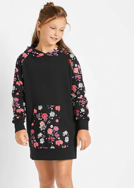 Meisjes sweatjurk met capuchon, bonprix