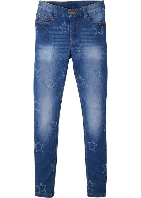 Skinny jeans met sterren - blue stone