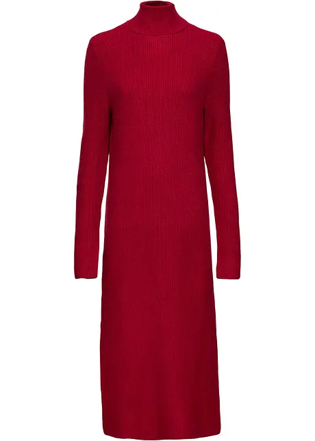 Gebreide jurk met col, bonprix