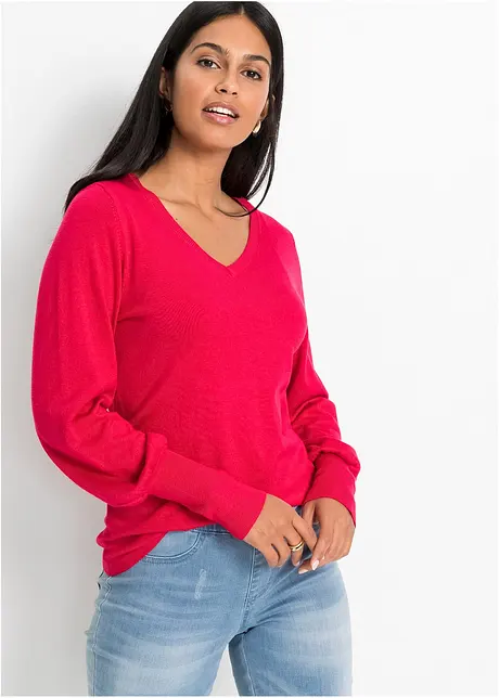 Trui met ballonmouwen van viscose, bonprix