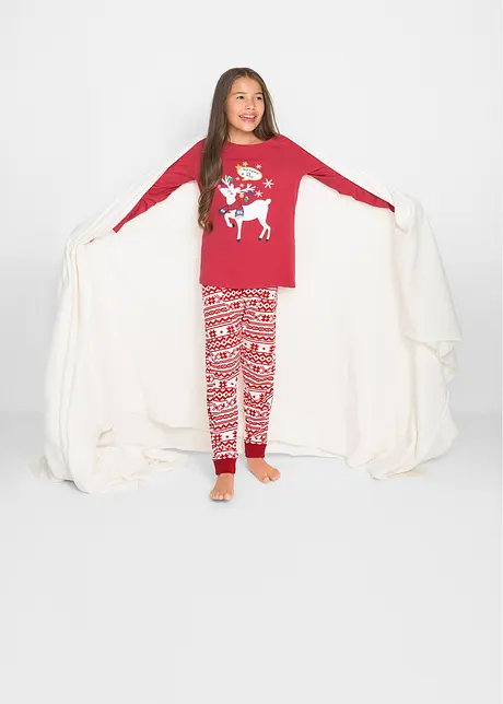 Meisjes pyjama met biologisch katoen (2-dlg. set), bonprix