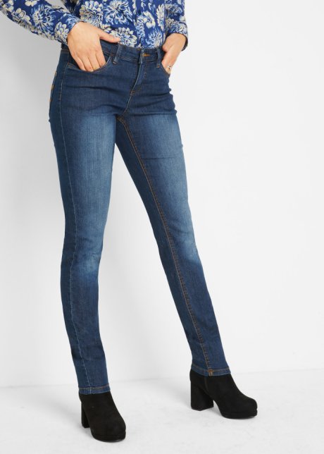 materiaal vasthoudend burgemeester Leuke basic jeans in klassiek 5-pocket-model - donkerblauw used, N-maat