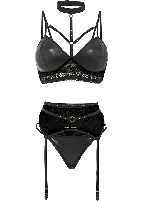 Bralette, string, jarretels (3-dlg. set), VENUS