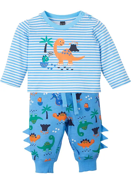Baby longsleeve en sweatpants (2-dlg. set) van biologisch katoen, bpc bonprix collection