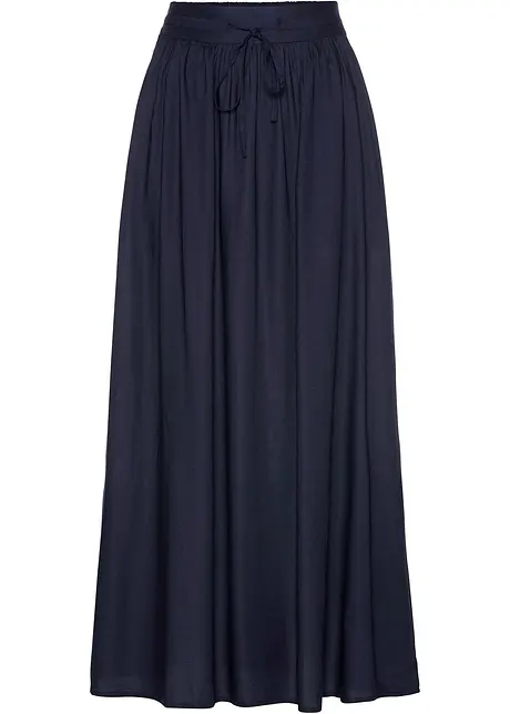 Maxirok van viscose met comfortband en strikkoordjes, bonprix