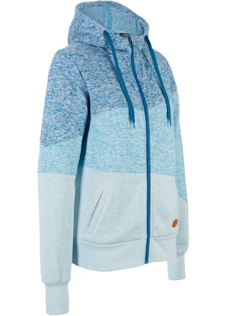diagonaal hemel logica Fleece vest met colourblocking en gerecycled materiaal - Atlantisch blauw