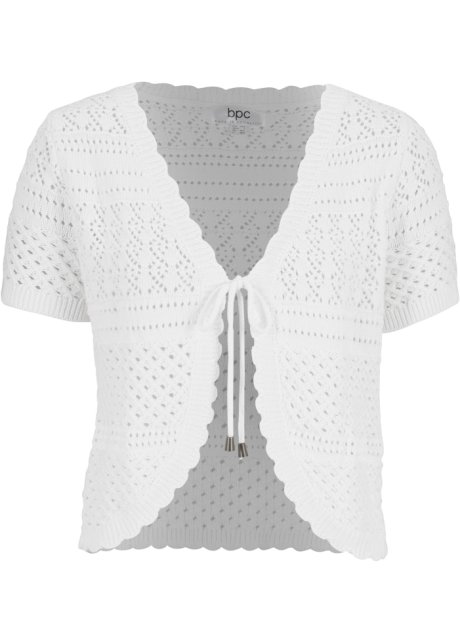 nauwkeurig Netto Knooppunt Vest van ajour met een fijn patroon - wit