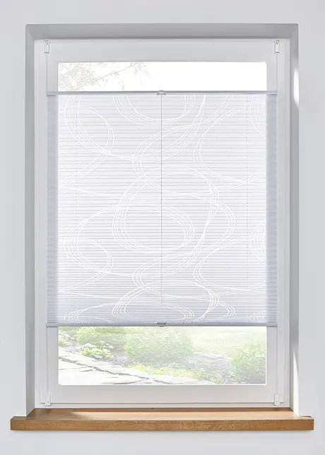 Ausbrenner plisségordijn met grafisch patroon, bpc living bonprix collection
