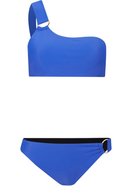 Dollar Onderdrukken Kust Opvallende one-shoulder bikini voor cups A t/m B - donkerblauw