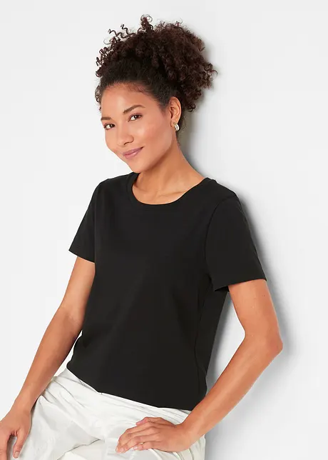 T-shirt van puur katoen (set van 2), bonprix