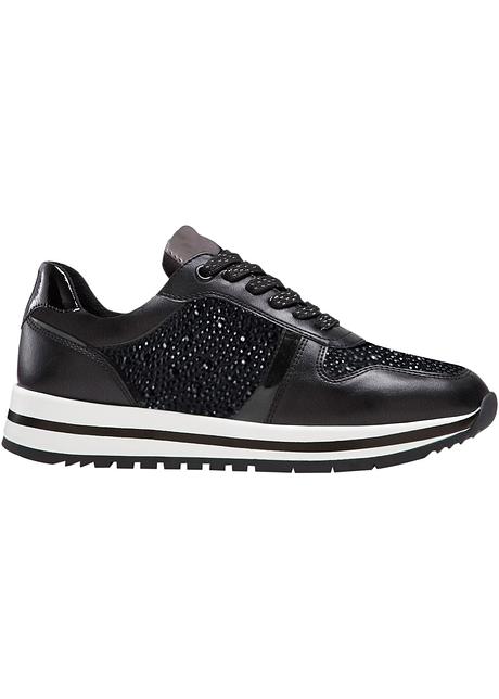 Comfortabele plateau sneakers van Jana met een duurzame voering - zwart
