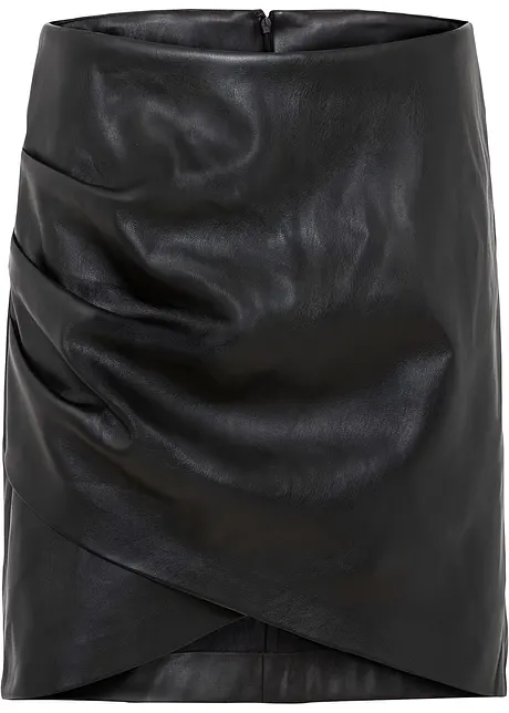 Korte imitatieleren rok, bonprix