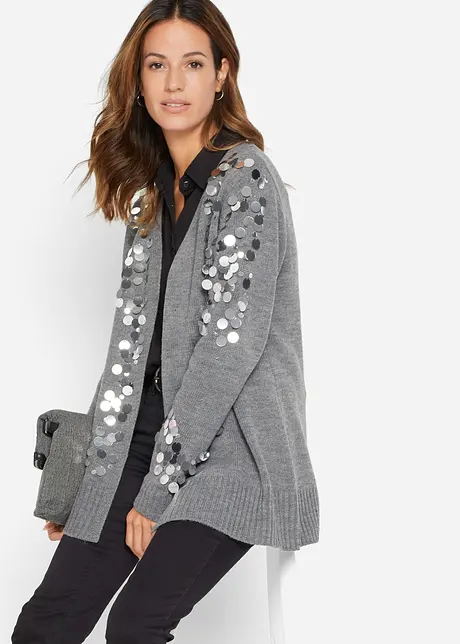 Vest met pailletten, bonprix