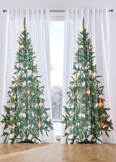 LED gordijn met kerstboom (1 stuk), bonprix