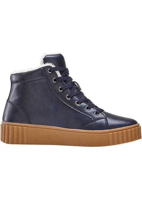 Witte leren platform sneakers - Dames | MANFIELD