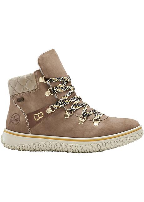 Comfortabele, hoge sneakers van Rieker met een warme voering en decoratieve  details - beige