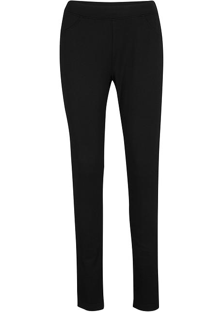Thermo stretch tregging met achterzakken - zwart