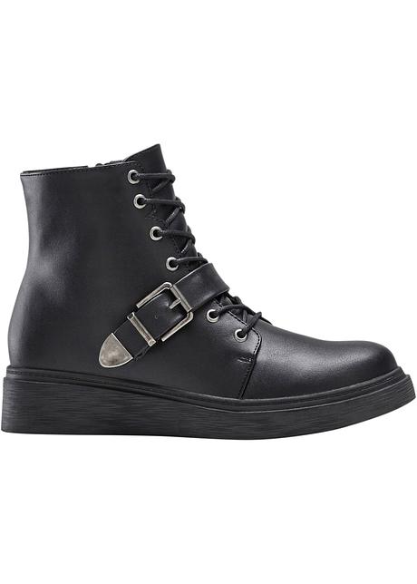 Trendy boots van imitatieleer - zwart