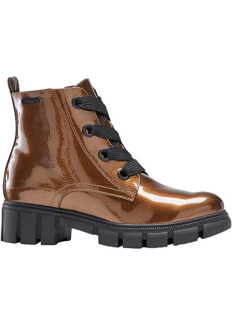 Trendy boots van Tamaris met een warme fleece voering en een stevige zool -  brons