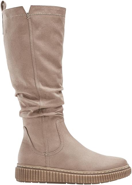 Comfortabele laarzen van Jana met een warme fleece voering - taupe